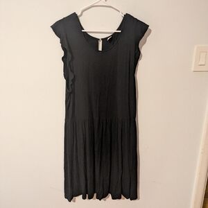 Old Navy Black Flutter Sleeve Fit & Flare Dress Size XL